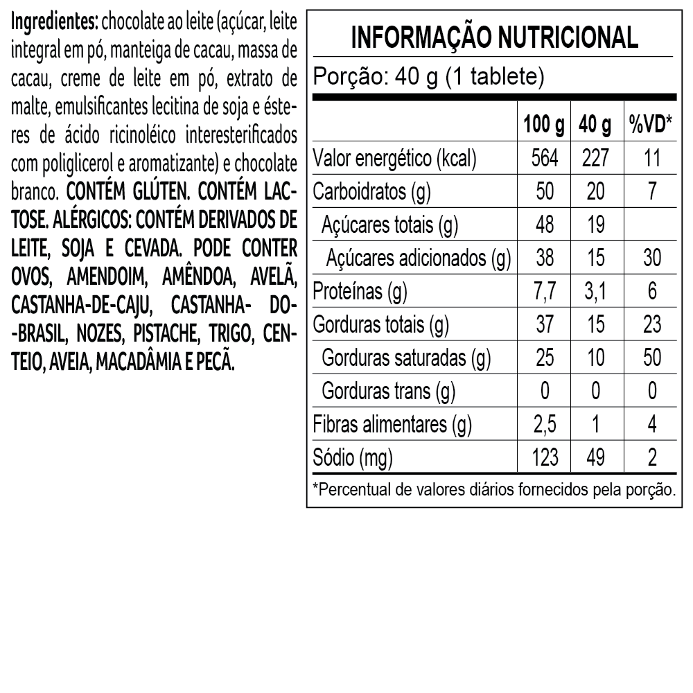 Tablete ao Leite Chocoarte Cacau Magia 40g