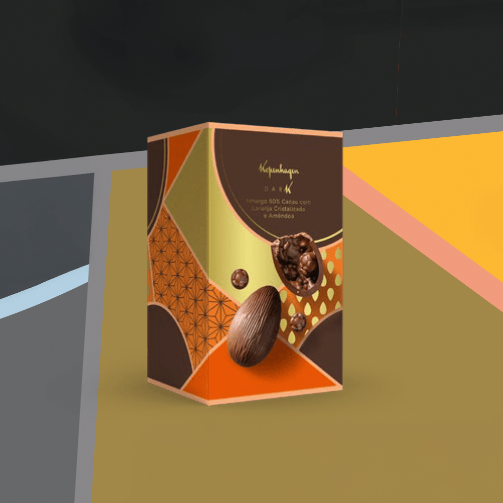 Ovo de Páscoa Amargo Laranja Cristalizada e Amêndoas 150G