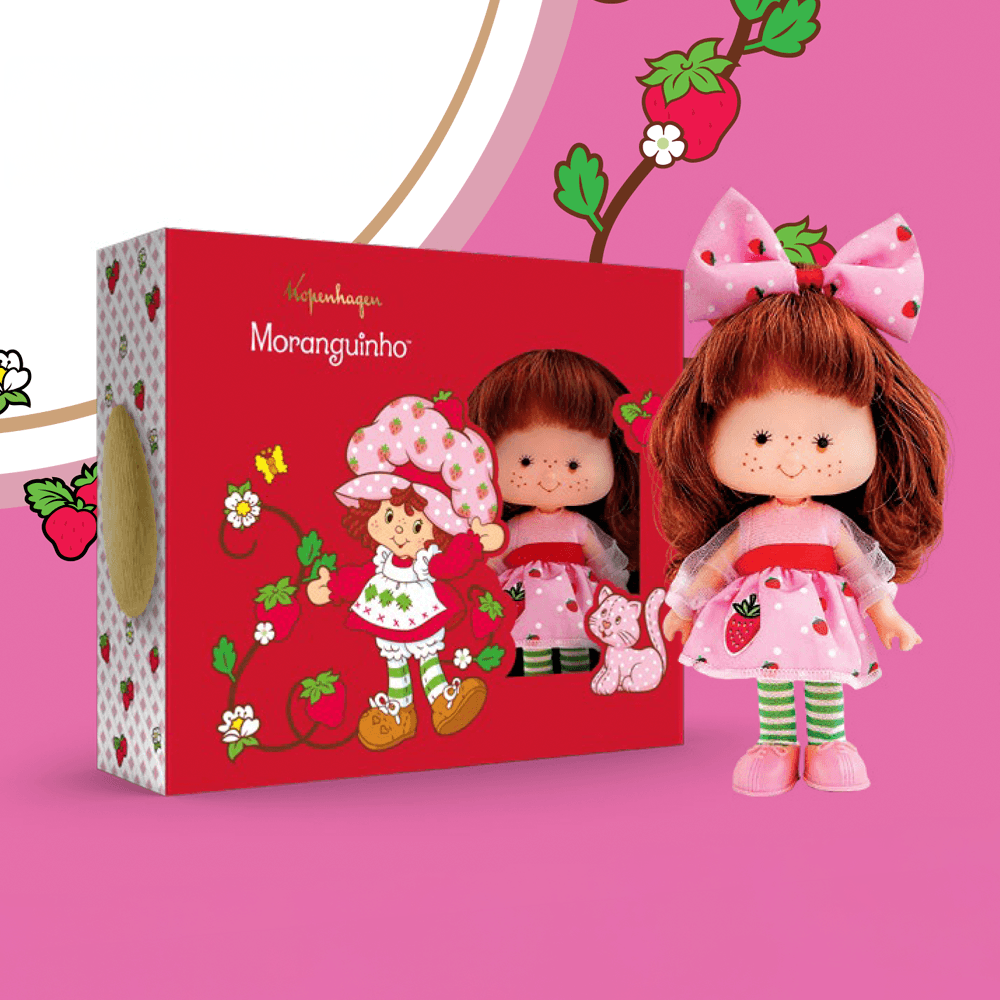 Ovo de Páscoa Branco com Boneca Moranguinho 120G