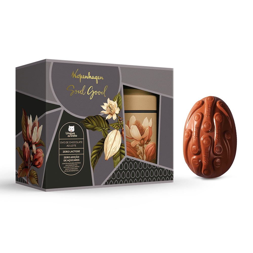 Ovo de Páscoa Língua de Gato Soul Good com Pote Hermético 262G