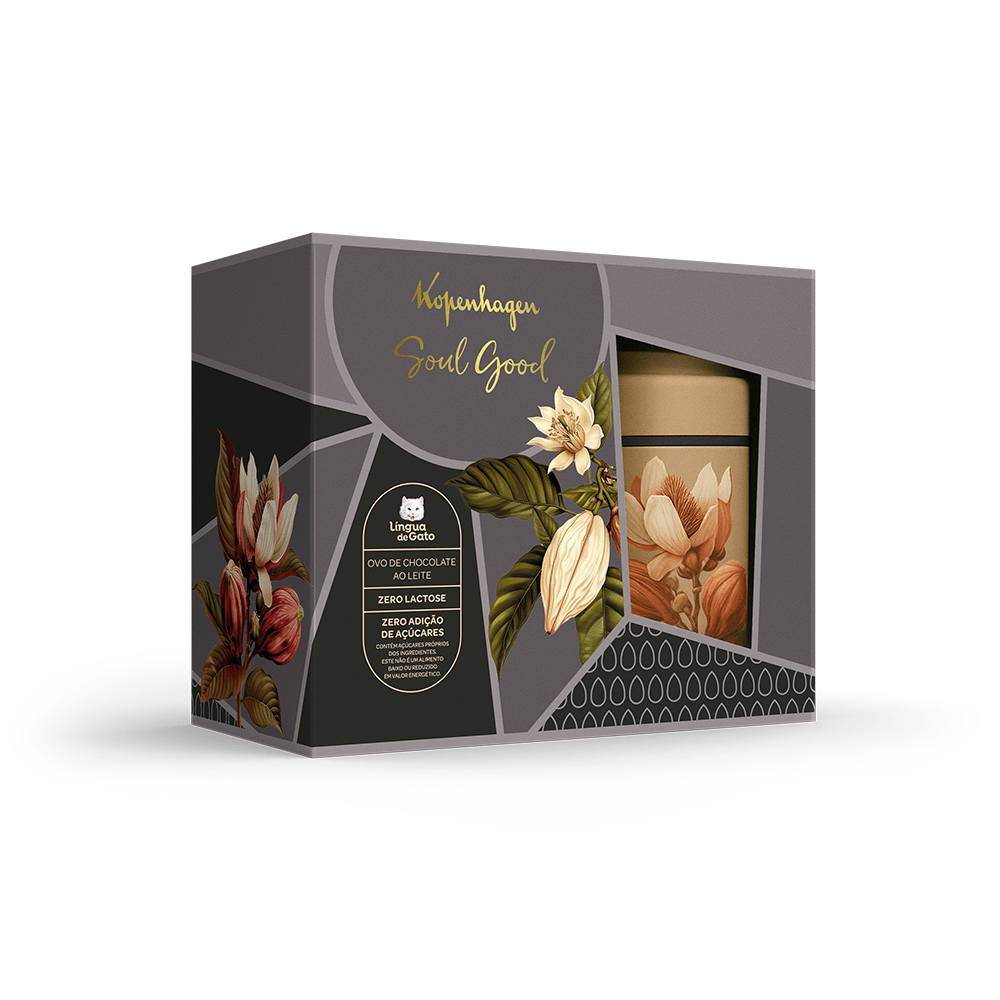 Ovo de Páscoa Língua de Gato Soul Good com Pote Hermético 262G