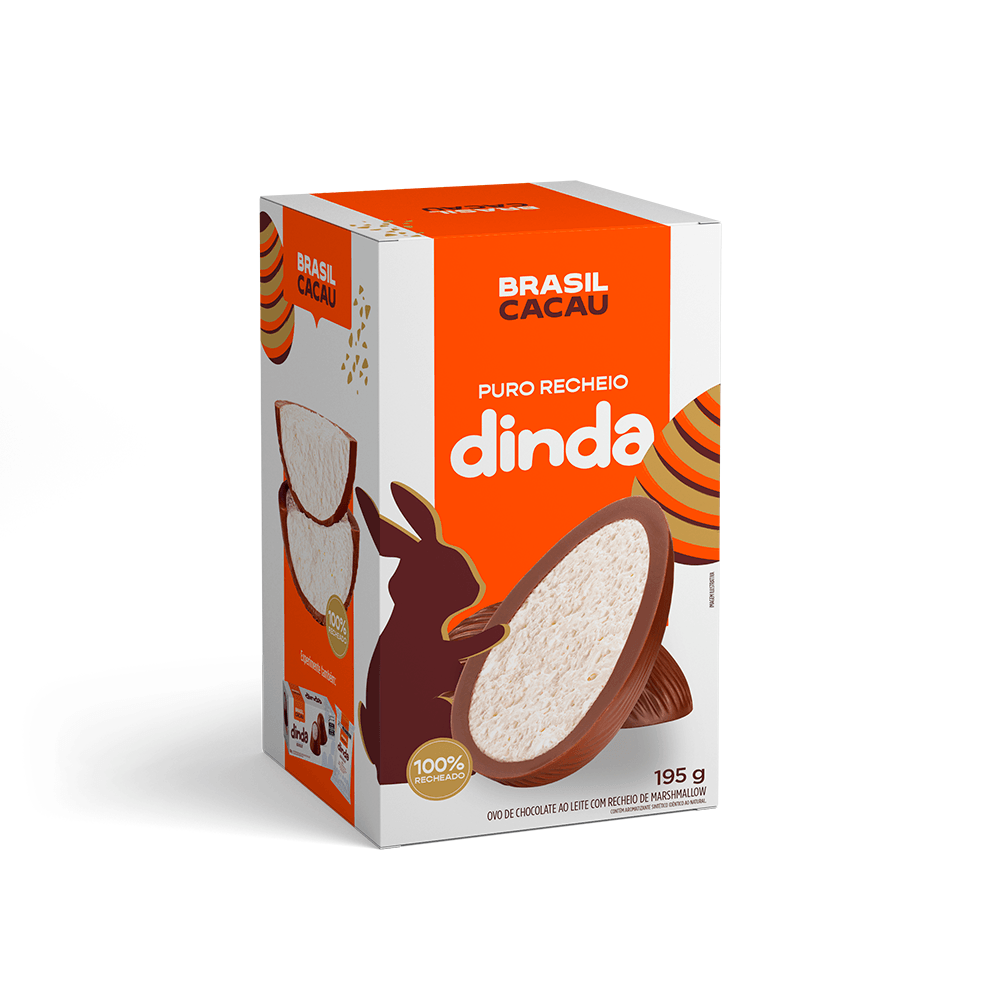 Ovo de Páscoa Puro Recheio Dinda 195g