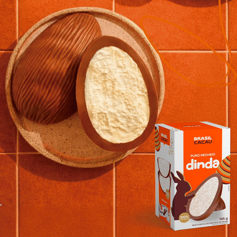 Ovo de Páscoa Puro Recheio Dinda 195g