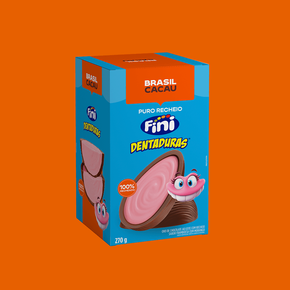 Ovo de Páscoa Puro Recheio Fini Dentaduras 270g