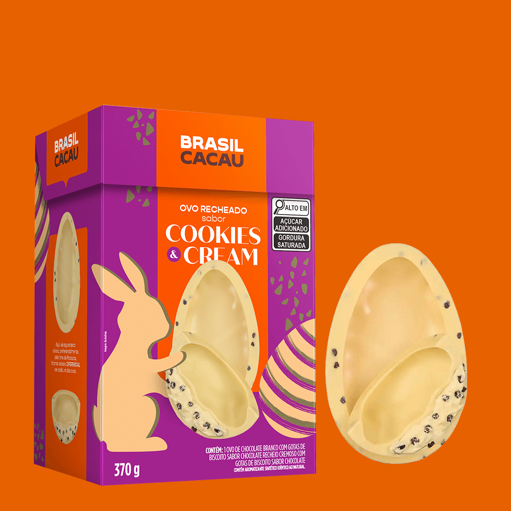 Ovo de Páscoa Recheado Cookies & Cream 370g