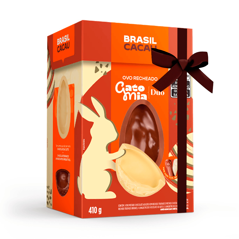 Ovo de Páscoa Recheado Gato Mia Duo 410g
