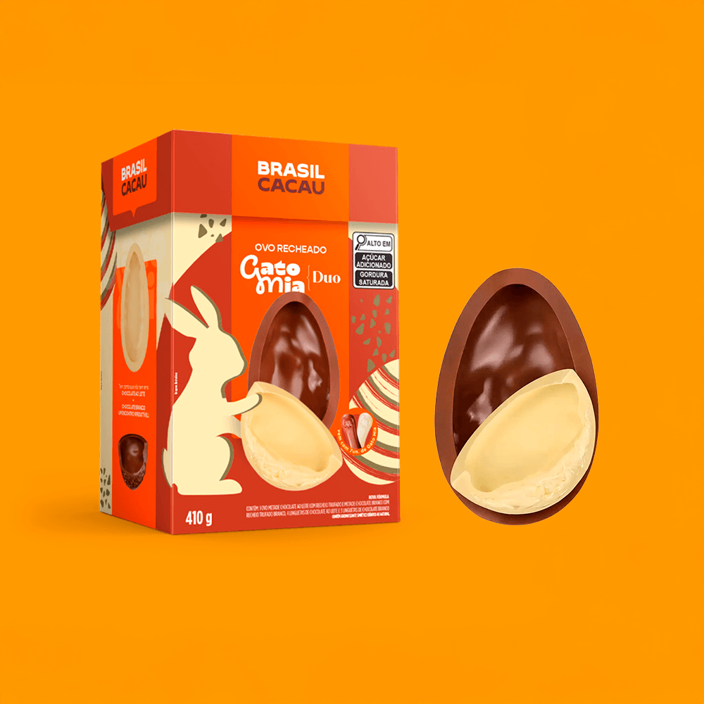 Ovo de Páscoa Recheado Gato Mia Duo 410g