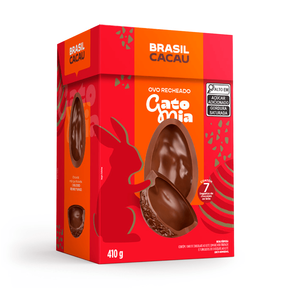 Ovo de Páscoa Recheado Gato Mia Trufado 410g