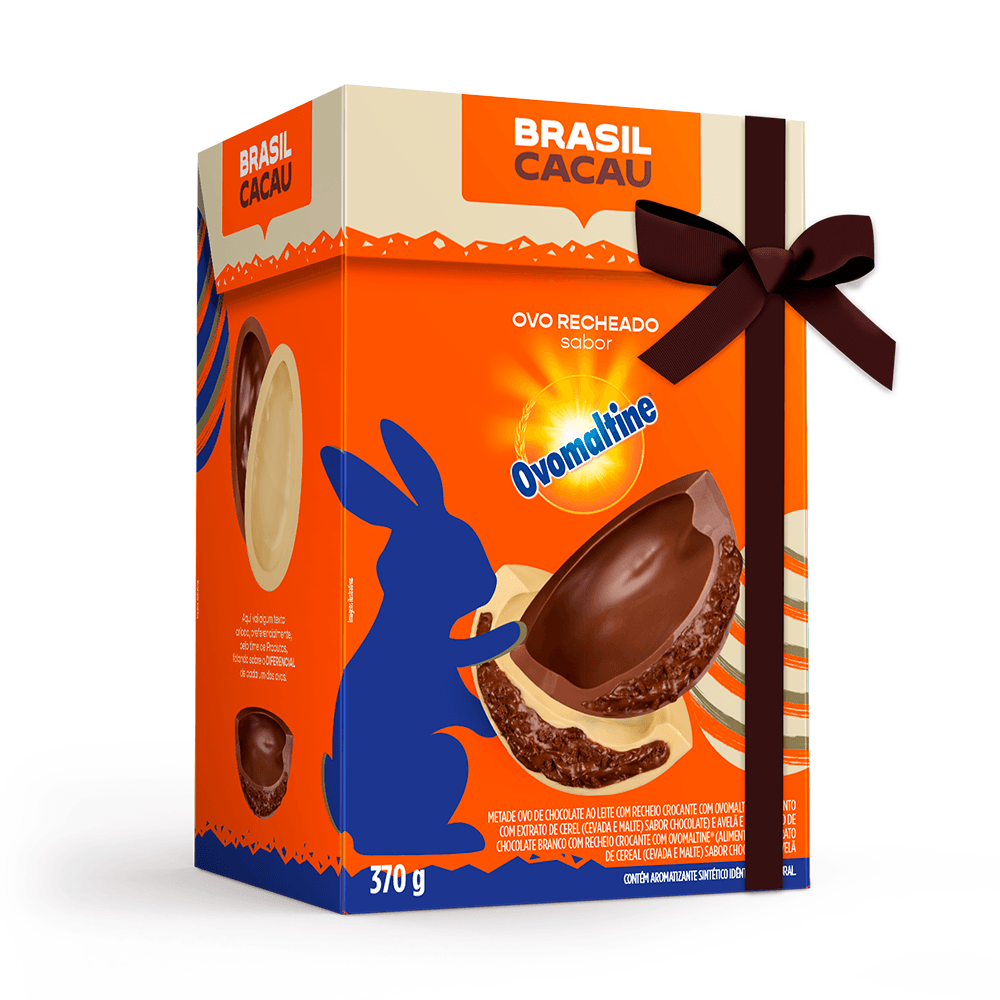 Ovo de Páscoa Recheado Meio a Meio Ovomaltine 370g