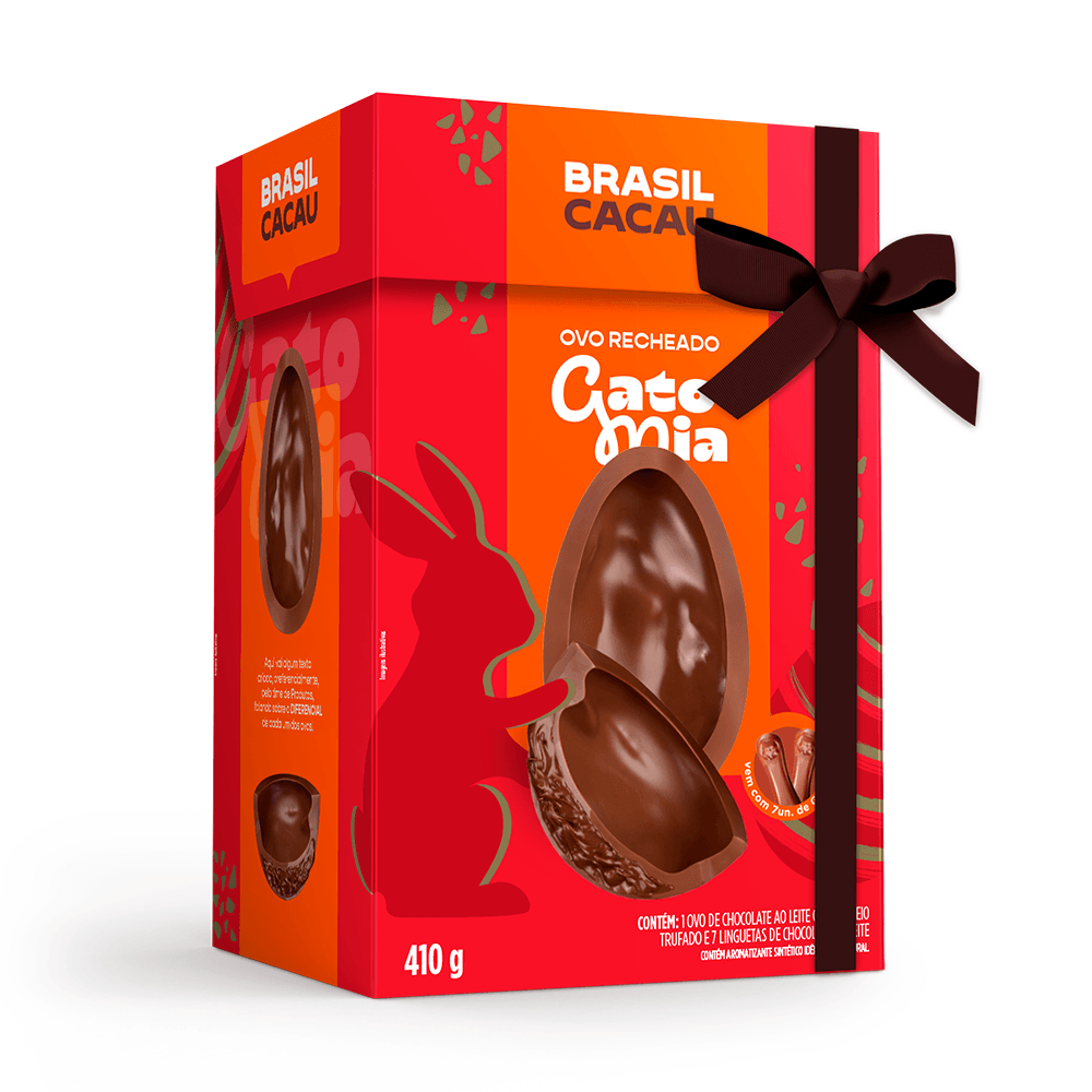 Ovo de Páscoa Recheado Gato Mia Trufado 410g