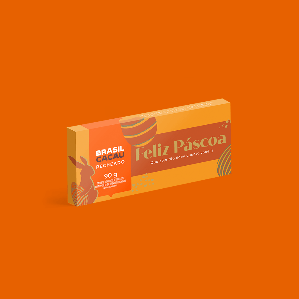 Tablete ao Leite Recheado Feliz Páscoa 90g
