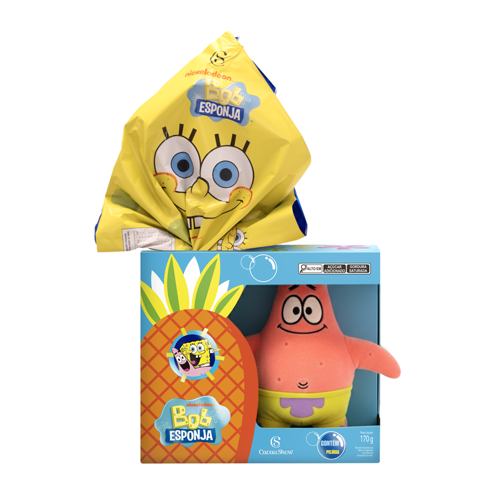 Ovo de Páscoa Pelúcia Patrick Bob Esponja 170g
