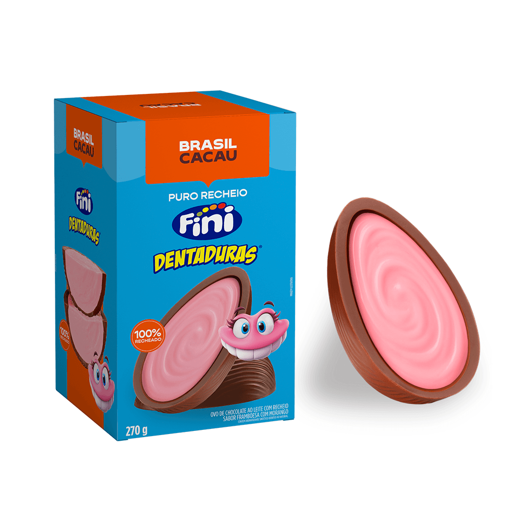 Ovo de Páscoa Puro Recheio Fini Dentaduras 270g