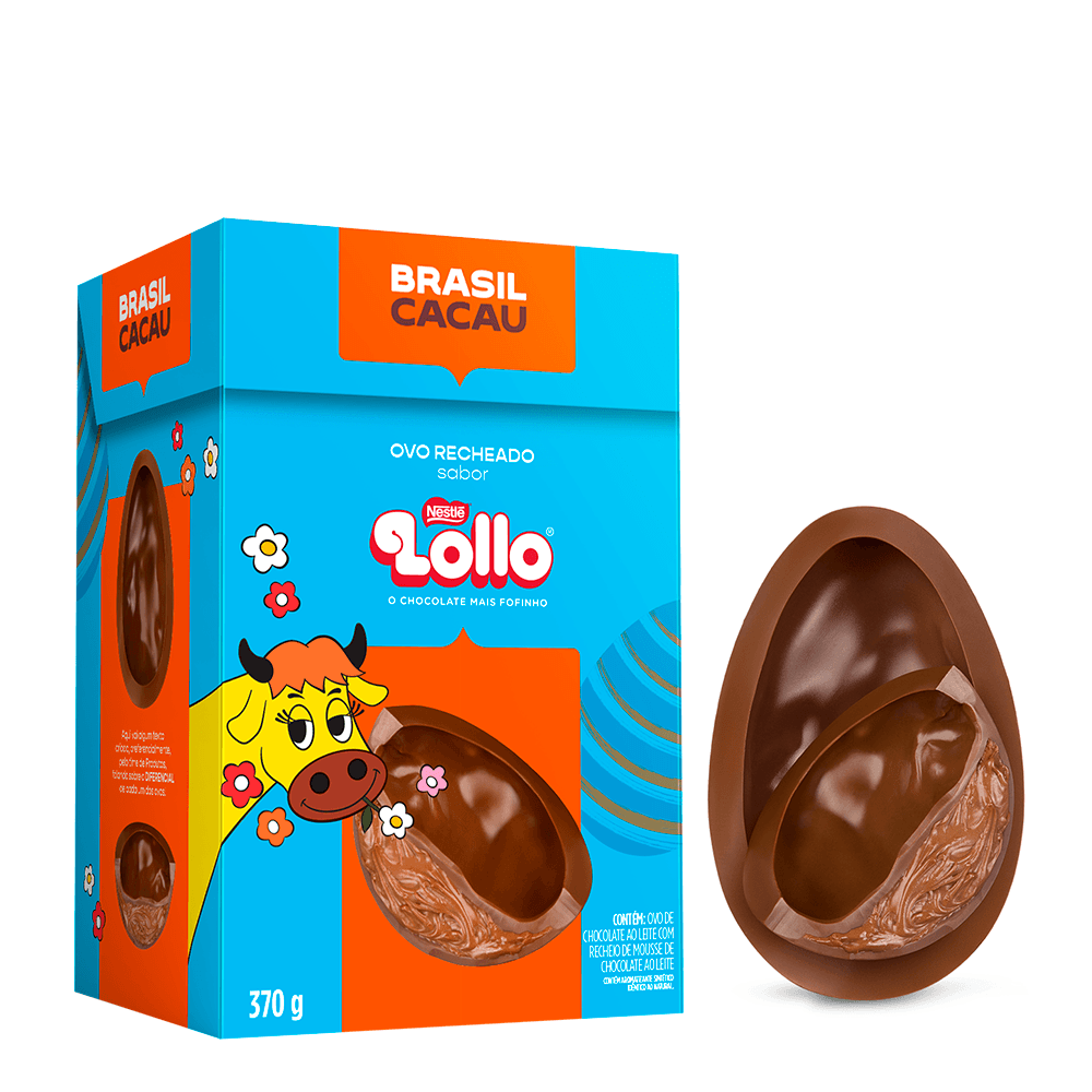Ovo Recheado com Mousse de Chocolate ao Leite 370g