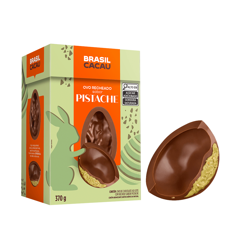Ovo ao Leite com Recheio Sabor Pistache 370g