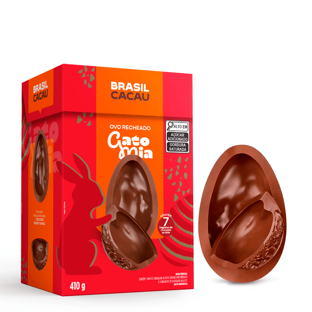 Ovo Recheado Gato Mia Trufado 410g