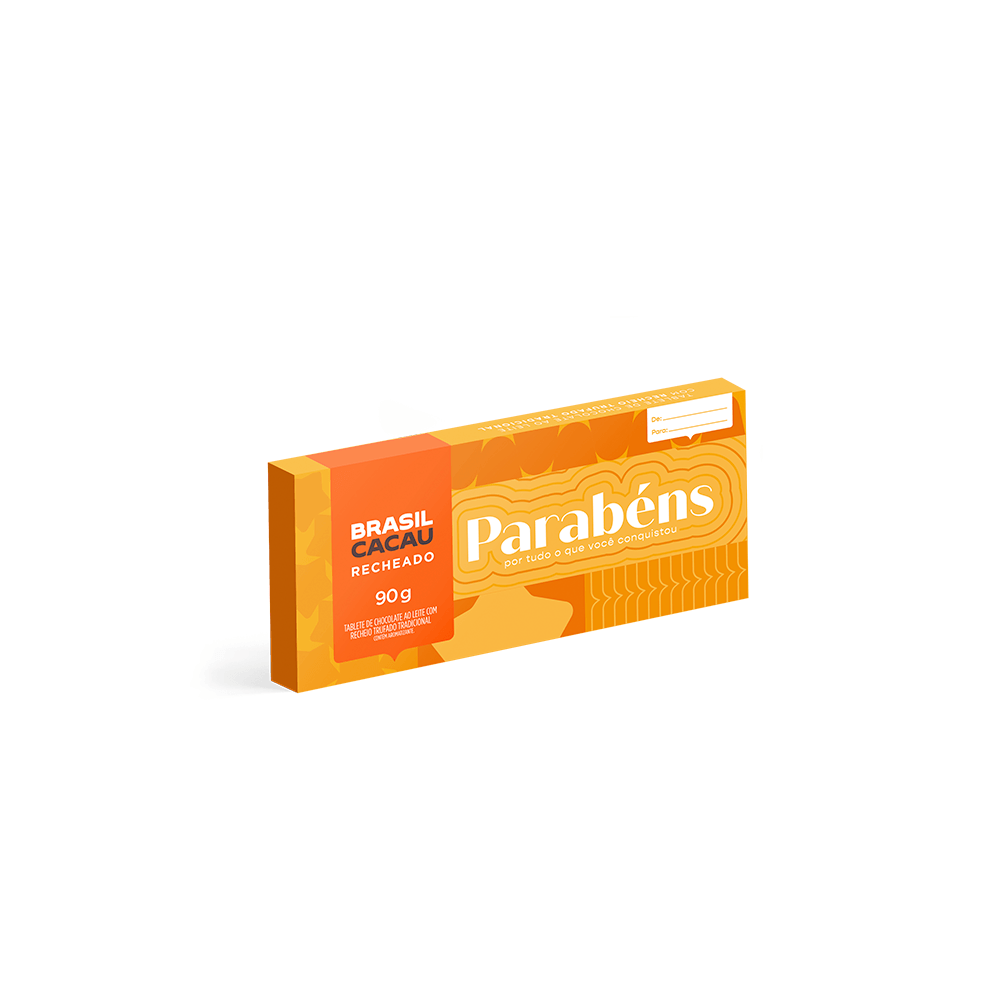 Tablete ao Leite com Recheio Trufado Parabéns 90g