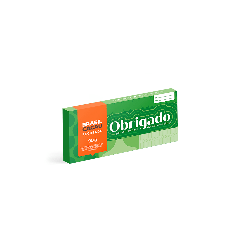 Tablete ao Leite com Recheio Trufado Obrigado 90g